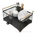 dish drying rack with storage holders for kitchen Durable Kitchen Stainless Steel Shelf Supplier